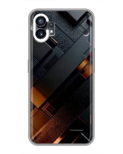Чехол для Xiaomi Poco C81x с картинкой «Черные геометрические блоки»