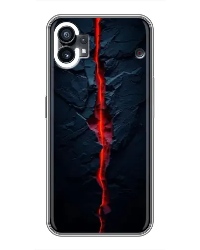 Чехол для Xiaomi Poco C81x с картинкой «Kрасная лавовая трещина»