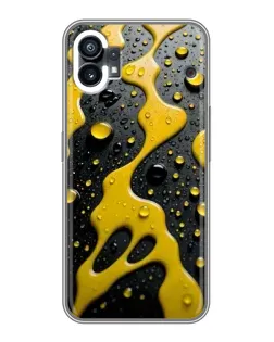 Чехол для Xiaomi Poco C81x с картинкой «Жидкое желтое золото»