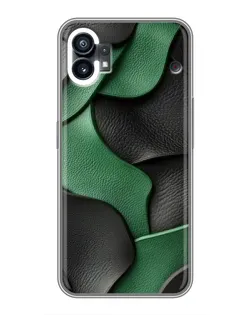 Чехол для Xiaomi Poco C81x с картинкой «Зеленые кожаные волны»