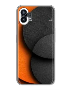 Чехол для Xiaomi Poco C81x с картинкой «Геометрия оранжевых кругов»
