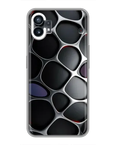 Чехол для Xiaomi Poco C81x с картинкой «Объемная темная решетка»
