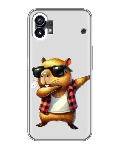 Чехол для Xiaomi Poco C81x с картинкой «Капибара рэпер даб»