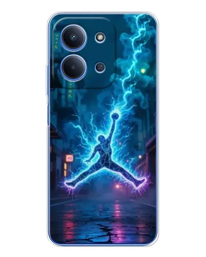 Чехол для Xiaomi Poco C85 с картинкой «Jordan Gold Jumpman»