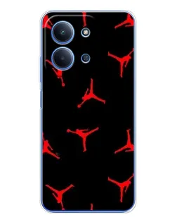 Чехол для Xiaomi Poco C85 с картинкой «Jordan Red Pattern» Чехол для Xiaomi Poco C85 с картинкой «Jordan Red Pattern»