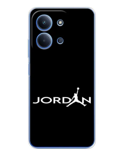 Чехол для Xiaomi Poco C85 с картинкой «Jordan White Logo»