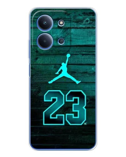Чехол для Xiaomi Poco C85 с картинкой «Jordan Cyan 23»