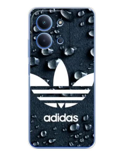 Чехол для Xiaomi Poco C85 с картинкой «Adidas Trefoil Blue»