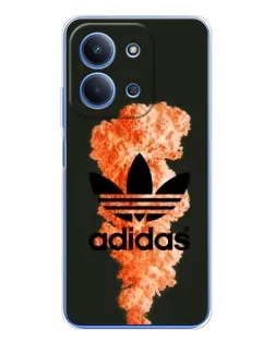 Чехол для Xiaomi Poco C85 с картинкой «Оранжевый дым Adidas» Чехол для Xiaomi Poco C85 с картинкой «Оранжевый дым Adidas»