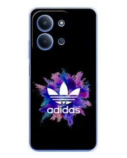 Чехол для Xiaomi Poco C85 с картинкой «Взрыв красок Adidas»