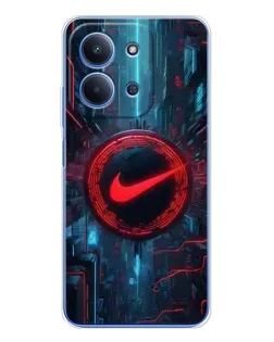 Чохол для Xiaomi Poco C85 з картинкою «Техногенний стиль Nike»