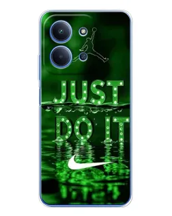 Чохол для Xiaomi Poco C85 з картинкою «Зелений неоновий Nike»