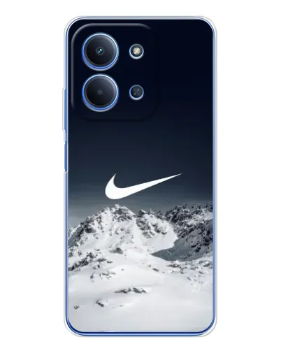 Чехол для Xiaomi Poco C85 с картинкой «Nike — зимние горы» Чехол для Xiaomi Poco C85 с картинкой «Nike — зимние горы»