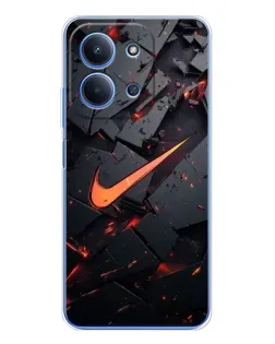 Чохол для Xiaomi Poco C85 з картинкою «Nike — ефект розломів»