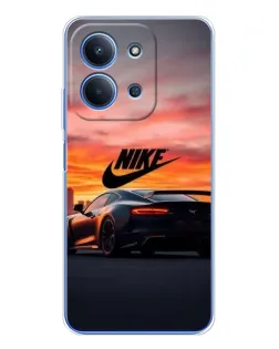 Чохол для Xiaomi Poco C85 з картинкою «Nike та суперкар»