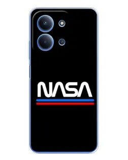 Чохол для Xiaomi Poco C85 з картинкою «NASA — класика Red Blue»