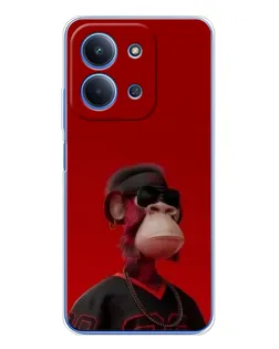 Чохол для Xiaomi Poco C85 з картинкою «Bored Ape в червоному»