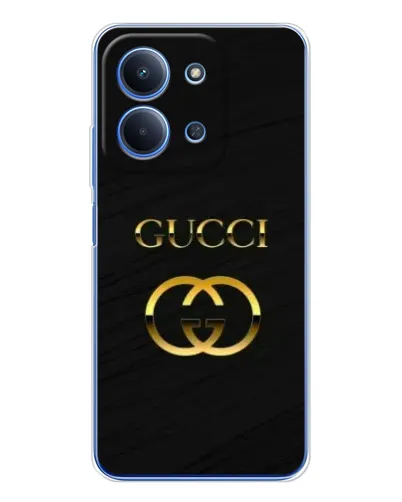 Чохол для Xiaomi Poco C85 з картинкою «Золотий логотип Gucci»