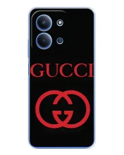 Чохол для Xiaomi Poco C85 з картинкою «Gucci — червоний логотип»