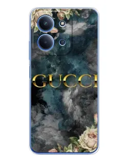 Чохол для Xiaomi Poco C85 з картинкою «Абстрактні квіти Gucci»