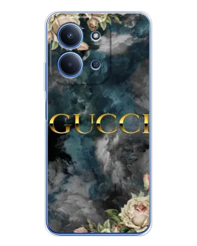 Чохол для Xiaomi Poco C85 з картинкою «Абстрактні квіти Gucci»