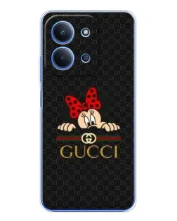 Чохол для Xiaomi Poco C85 з картинкою «Мінні Маус Gucci — чорний»