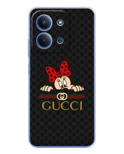 Чохол для Xiaomi Poco C85 з картинкою «Мінні Маус Gucci — чорний»