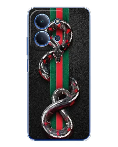 Чехол для Xiaomi Poco C85 с картинкой «Gucci — змея на полосе» Чехол для Xiaomi Poco C85 с картинкой «Gucci — змея на полосе»