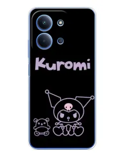 Чехол для Xiaomi Poco C85 с картинкой «Kuromi — черный минимализм» Чехол для Xiaomi Poco C85 с картинкой «Kuromi — черный минимализм»