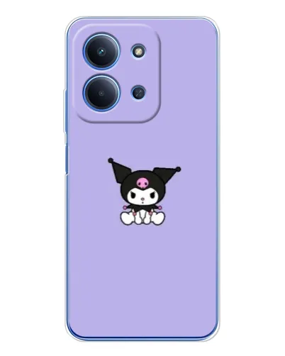 Чехол для Xiaomi Poco C85 с картинкой «Kuromi — фиолетовый минимализм»