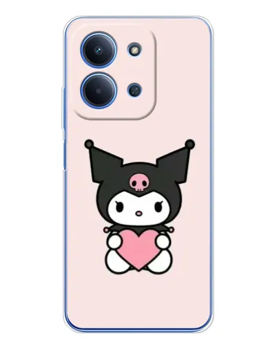 Чехол для Xiaomi Poco C85 с картинкой «Kuromi и сердце»