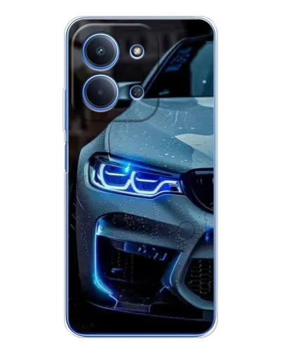Чохол для Xiaomi Poco C85 з картинкою «Погляд BMW з синіми фарами» Чохол для Xiaomi Poco C85 з картинкою «Погляд BMW з синіми фарами»