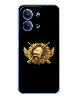 Чохол для Xiaomi Poco C85 з картинкою «PUBG — помаранчевий градієнт»