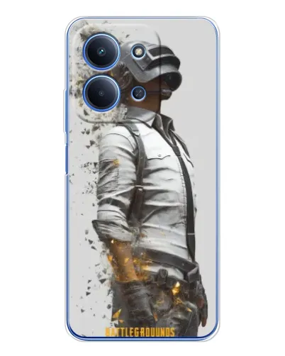Чохол для Xiaomi Poco C85 з картинкою «PUBG — боєць у пилу»