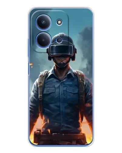 Чохол для Xiaomi Poco C85 з картинкою «PUBG — реалістичний герой»