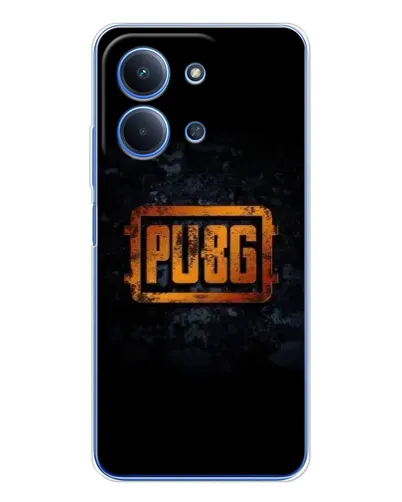 Чохол для Xiaomi Poco C85 з картинкою «PUBG — золотий логотип»
