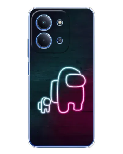 Чохол для Xiaomi Poco C85 з картинкою «Among Us неон-арт»
