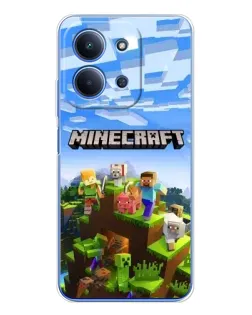Чохол для Xiaomi Poco C85 з картинкою «Minecraft класичний світ»