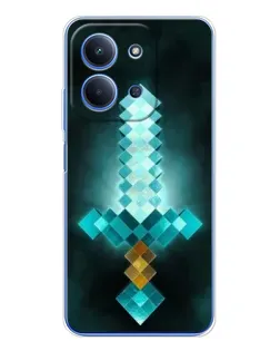 Чохол для Xiaomi Poco C85 з картинкою «Алмазний меч неон»