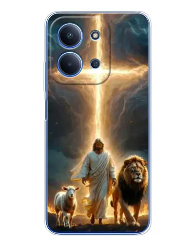 Чехол для Xiaomi Poco C85 с картинкой «Лев Иуды и Свет» Чехол для Xiaomi Poco C85 с картинкой «Лев Иуды и Свет»