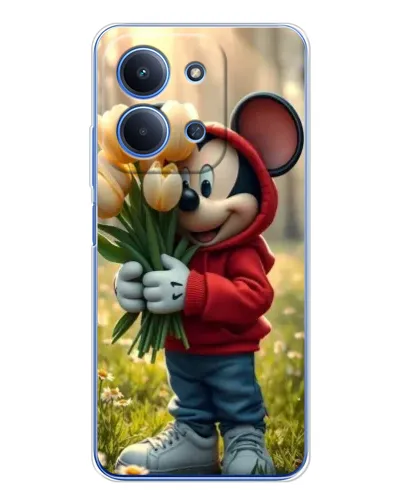 Чехол для Xiaomi Poco C85 с картинкой «Микки с тюльпанами» Чехол для Xiaomi Poco C85 с картинкой «Микки с тюльпанами»