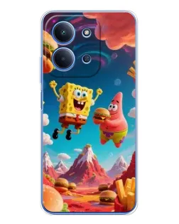 Чехол для Xiaomi Poco C85 с картинкой «Космический фастфуд» Чехол для Xiaomi Poco C85 с картинкой «Космический фастфуд»