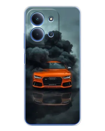 Чохол для Xiaomi Poco C85 з картинкою «Audi у хмарах диму»
