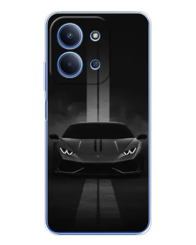 Чехол для Xiaomi Poco C85 с картинкой «Lamborghini симметрия дорог»