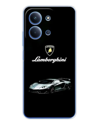 Чехол для Xiaomi Poco C85 с картинкой «Логотип Lamborghini классика»