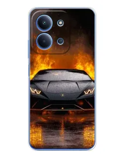 Чехол для Xiaomi Poco C85 с картинкой «Lamborghini в огне» Чехол для Xiaomi Poco C85 с картинкой «Lamborghini в огне»