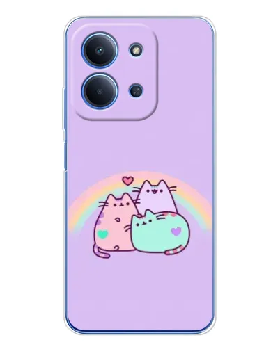 Чохол для Xiaomi Poco C85 з картинкою «Веселкові Пушини» Чохол для Xiaomi Poco C85 з картинкою «Веселкові Пушини»