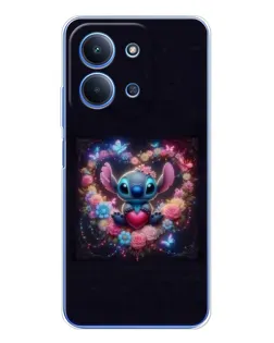 Чехол для Xiaomi Poco C85 с картинкой «Stitch в цветах» Чехол для Xiaomi Poco C85 с картинкой «Stitch в цветах»