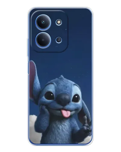 Чехол для Xiaomi Poco C85 с картинкой «Стич в облаках»