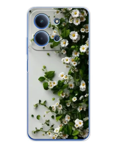 Чехол для Xiaomi Poco C85 с картинкой «Ветка мелких белых цветов» Чехол для Xiaomi Poco C85 с картинкой «Ветка мелких белых цветов»